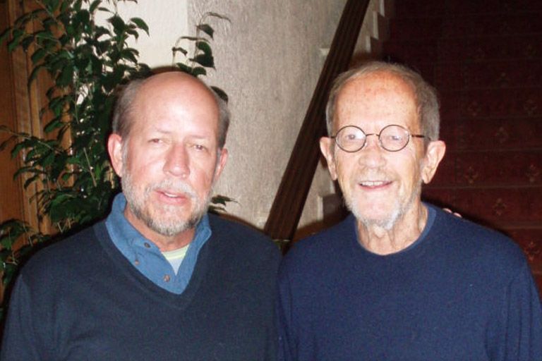 James with Elmore Leonard